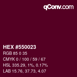 カラーコード: HEX #550023 | qconv.com