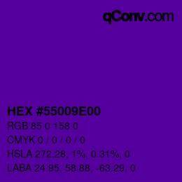 Color code: HEX #55009E00 | qconv.com