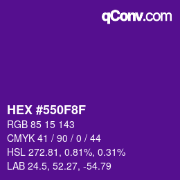 Color code: HEX #550F8F | qconv.com