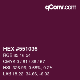 カラーコード: HEX #551036 | qconv.com