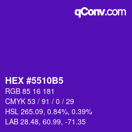 Color code: HEX #5510B5 | qconv.com