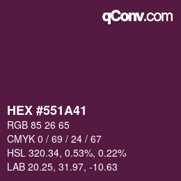 Color code: HEX #551A41 | qconv.com