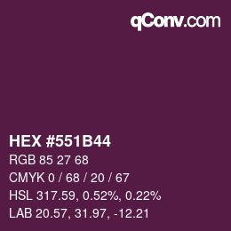 颜色代码: HEX #551B44 | qconv.com