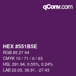 Código de color: HEX #551B5E | qconv.com