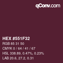 Color code: HEX #551F32 | qconv.com