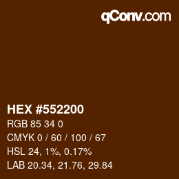 Color code: HEX #552200 | qconv.com