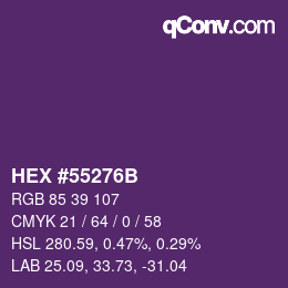 Color code: HEX #55276B | qconv.com