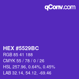 颜色代码: HEX #5529BC | qconv.com