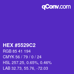 Color code: HEX #5529C2 | qconv.com