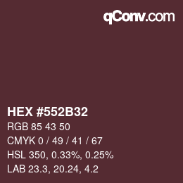 カラーコード: HEX #552B32 | qconv.com