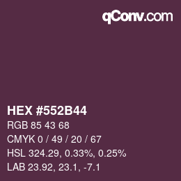 Color code: HEX #552B44 | qconv.com