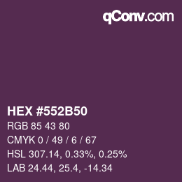 Código de color: HEX #552B50 | qconv.com