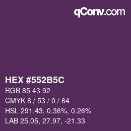 カラーコード: HEX #552B5C | qconv.com