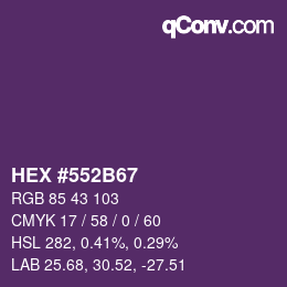 颜色代码: HEX #552B67 | qconv.com