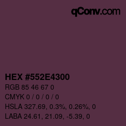 Color code: HEX #552E4300 | qconv.com