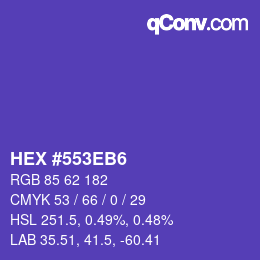 Color code: HEX #553EB6 | qconv.com
