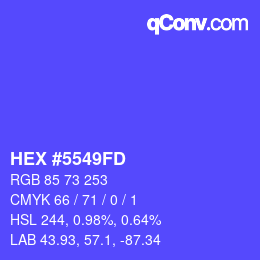 Código de color: HEX #5549FD | qconv.com