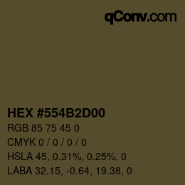 Color code: HEX #554B2D00 | qconv.com