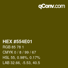 カラーコード: HEX #554E01 | qconv.com