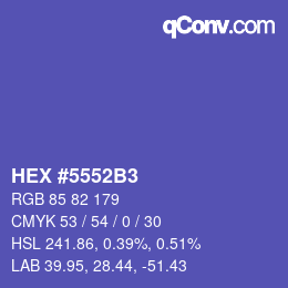 Color code: HEX #5552B3 | qconv.com