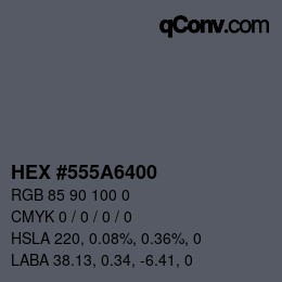 Color code: HEX #555A6400 | qconv.com