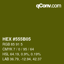 Color code: HEX #555B05 | qconv.com