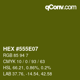 颜色代码: HEX #555E07 | qconv.com