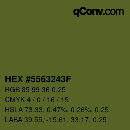 Farbcode: HEX #5563243F | qconv.com