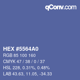 Color code: HEX #5564A0 | qconv.com