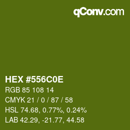 Color code: HEX #556C0E | qconv.com