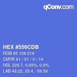 カラーコード: HEX #556CDB | qconv.com