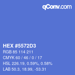 Color code: HEX #5572D3 | qconv.com