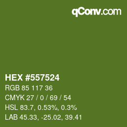 Color code: HEX #557524 | qconv.com