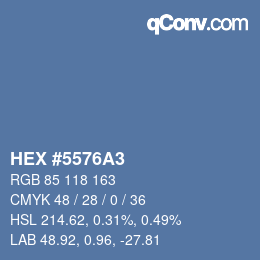 Color code: HEX #5576A3 | qconv.com