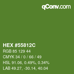 Color code: HEX #55812C | qconv.com