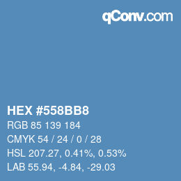 Color code: HEX #558BB8 | qconv.com