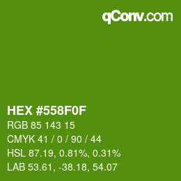 Color code: HEX #558F0F | qconv.com