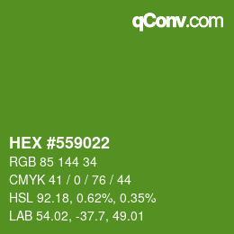 Color code: HEX #559022 | qconv.com