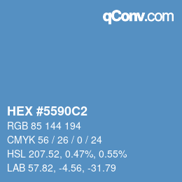 Color code: HEX #5590C2 | qconv.com