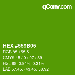 颜色代码: HEX #559B05 | qconv.com
