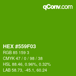 Color code: HEX #559F03 | qconv.com