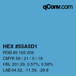Color code: HEX #55A5D1 | qconv.com