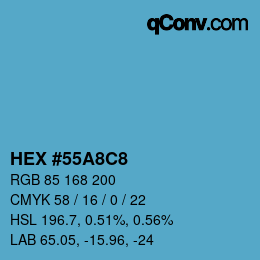 Color code: HEX #55A8C8 | qconv.com