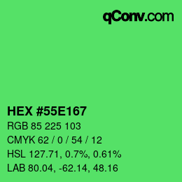 Color code: HEX #55E167 | qconv.com