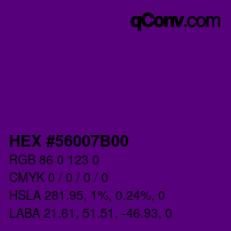 Color code: HEX #56007B00 | qconv.com
