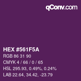 Color code: HEX #561F5A | qconv.com