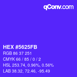 Color code: HEX #5625FB | qconv.com