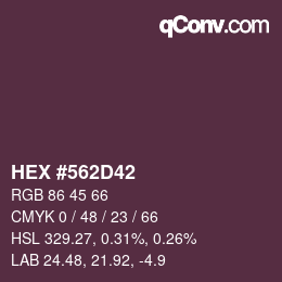 カラーコード: HEX #562D42 | qconv.com