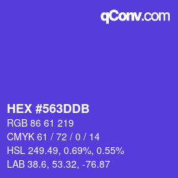 Color code: HEX #563DDB | qconv.com