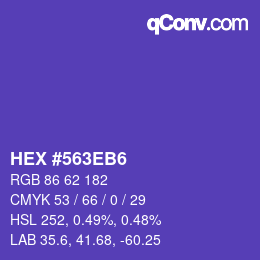 カラーコード: HEX #563EB6 | qconv.com